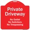 Signmission Private Driveway No Outlet Solicitors Or Trespassing Heavy-Gauge Aluminum Sign, 18" H, RW-1818-9781 A-DES-RW-1818-9781 - alternate 1
